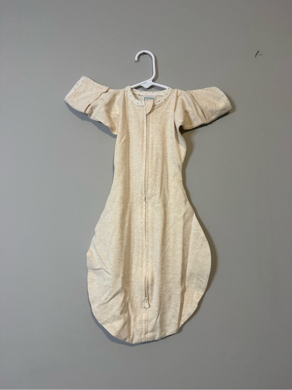 Swaddle Designs Heathered Cream Zippered Sleep Sack